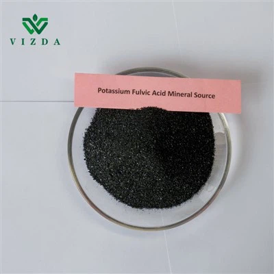 Mineral Kilde Kalium Fulvate Pulver Fulvic Acid 52 prosent organisk gjødsel